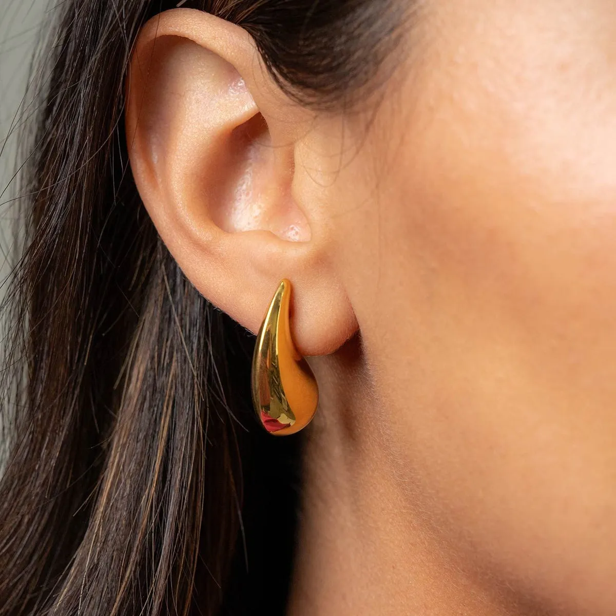 Bracha Romy Ear Stud Earrings in Gold