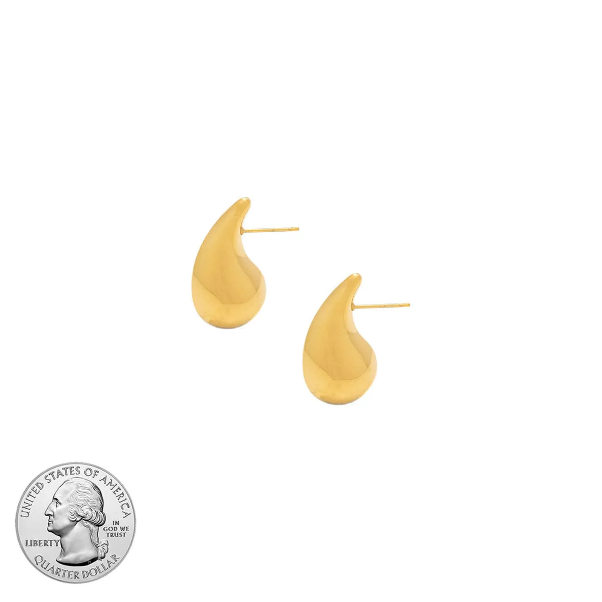 Bracha Romy Ear Stud Earrings in Gold