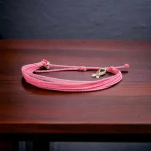 Breast Cancer Awareness Bracelet | In Support of Loved Ones Battling Cancer | Fund Raising | Gift for her | Gift for him | Non-braided.