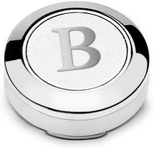 BUTTONCUFF A-Z letters Silver Button Covers - Stylish Accessory for Any Shirt, Jacket or Collar (18mm)