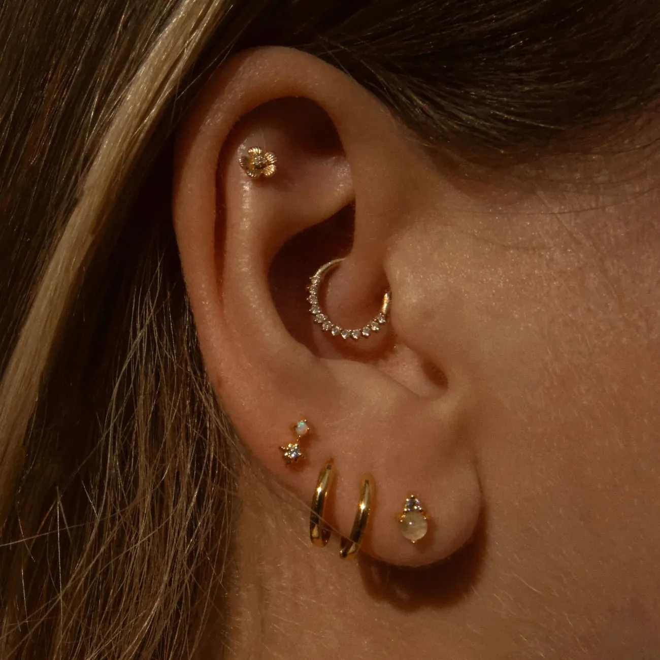 Camden Studs- Moonstone