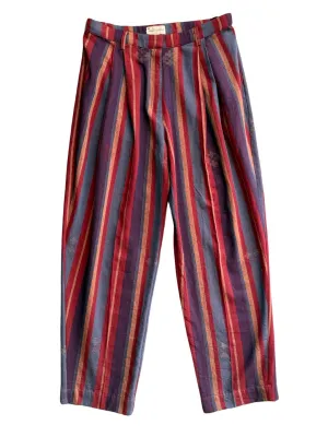 Candela Hand woven stripe jamdani pleated pants