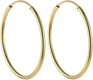 Chic 925 Sterling Silver Big Hoop Earrings Minimalist Round Circle Endless Large Huggie Hoops Statement Earrings 50/60/70/90mm Hypoallergenic Fashion Jewelry Gifts for Women Girls