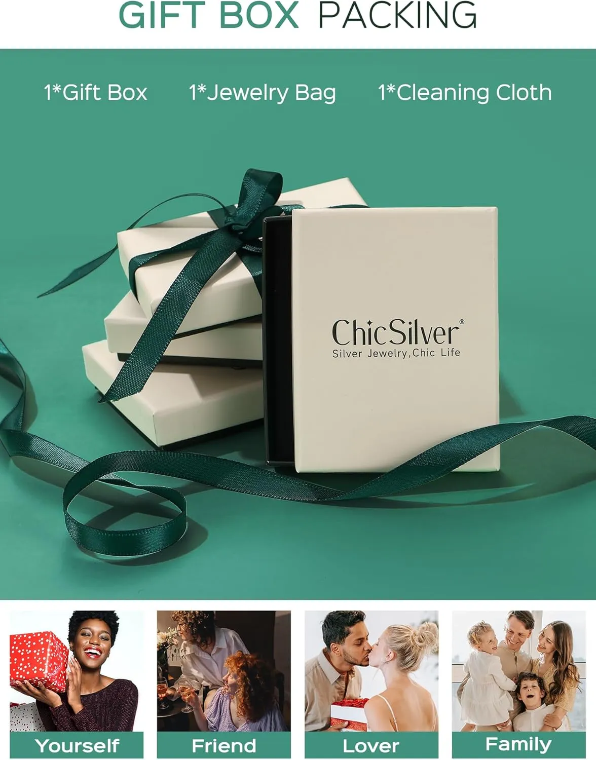 ChicSilver 1.1mm/ 1.5mm 925 Sterling Silver Chains for Women Dainty Thin Silver Necklace Chain for Women - 16/18/20/22/24 Inch (with Gift Box)