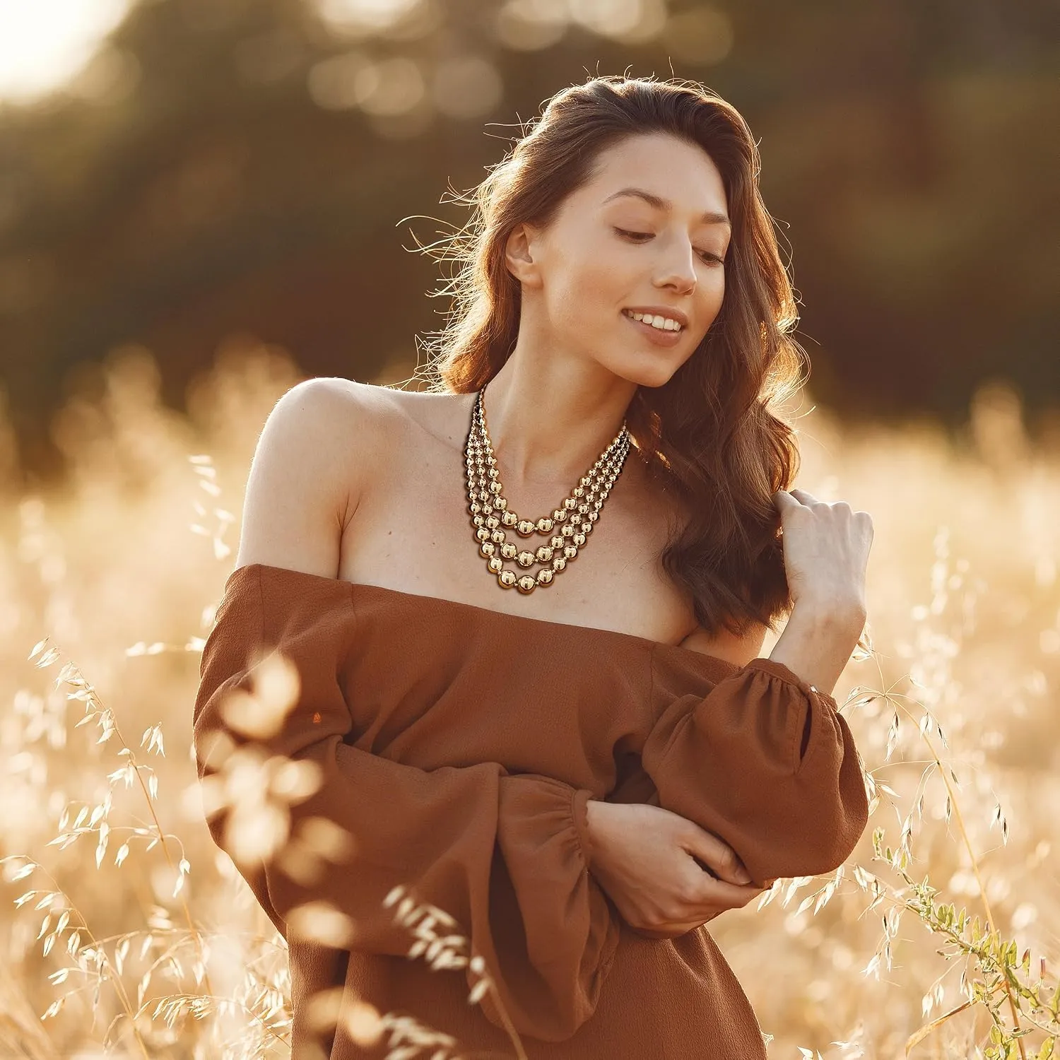 choice of all Chunky Gold Necklace for Women Layered Choker Necklaces Silver Cuban Link Chain Carabiner Statement Necklace Punk Hip-hop Jewelry for Women