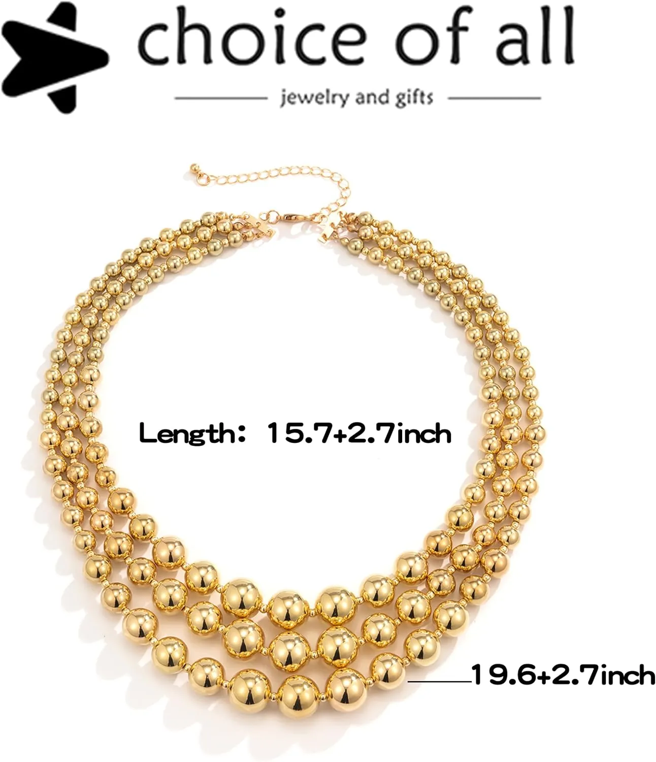 choice of all Chunky Gold Necklace for Women Layered Choker Necklaces Silver Cuban Link Chain Carabiner Statement Necklace Punk Hip-hop Jewelry for Women