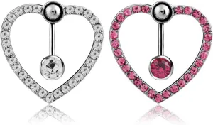 choice of all Heart Belly Button Rings Belly Rings for Women CZ Belly Button Ring Surgical Steel Belly Button Rings Pack