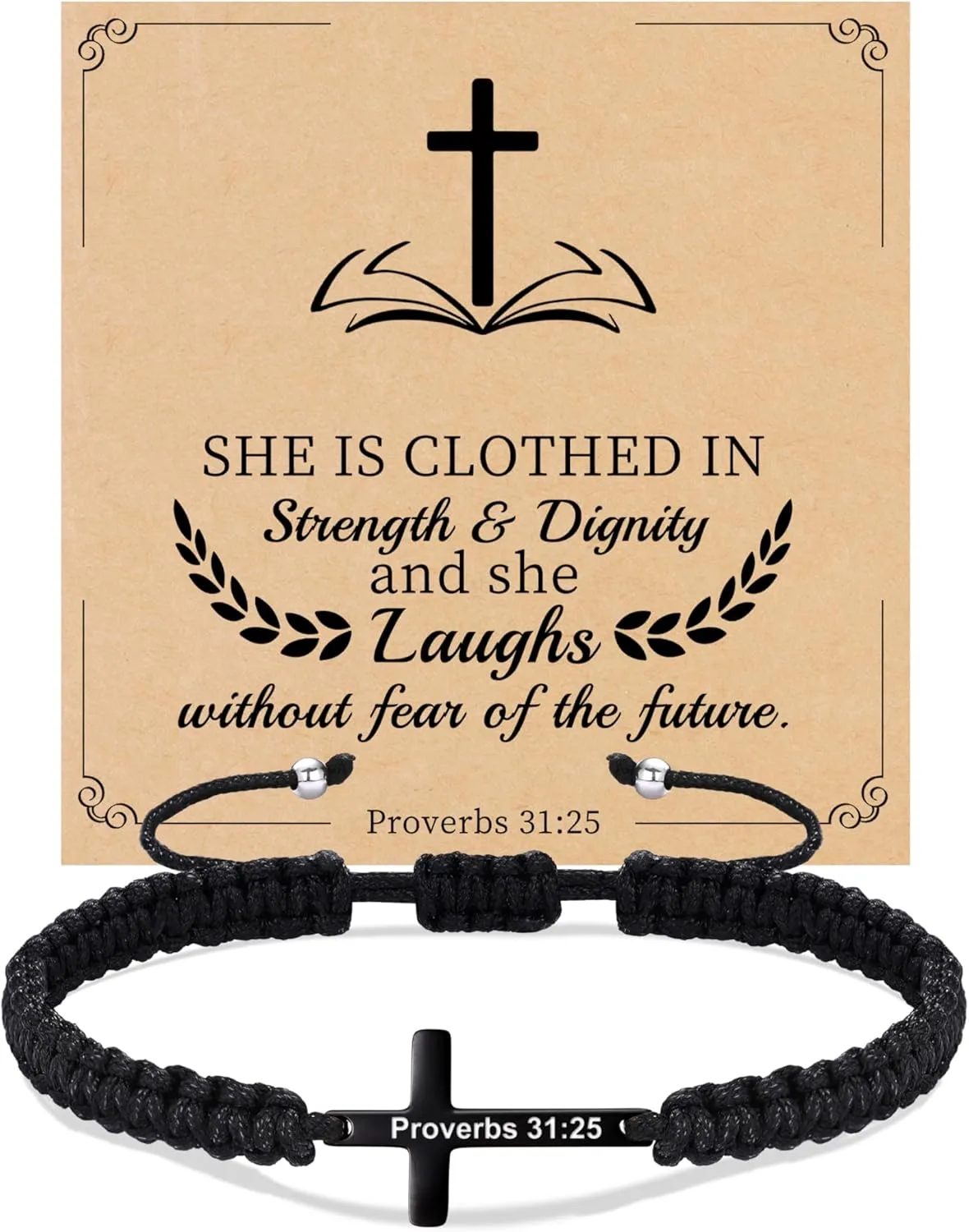 Christian Gifts Cross Bracelet for Men Easter Baptism Religious Gifts for Women Handmade Braided Bracelets Inspirational Confirmation Gifts for Teenage Girl Boys Jewelry