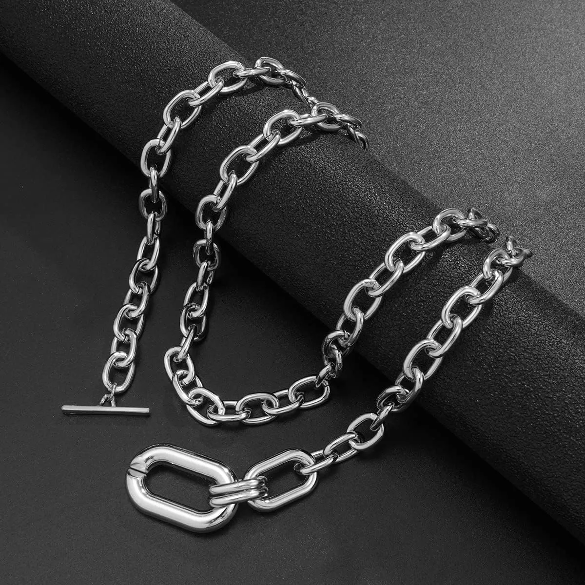 Chunky Gold Necklaces Statement Choker Necklace Paperclip Chain Layered Necklace Chain Punk Thick Necklace Accessories for Women