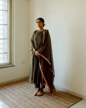 Clover Green Kurta with Trouser and Duppata
