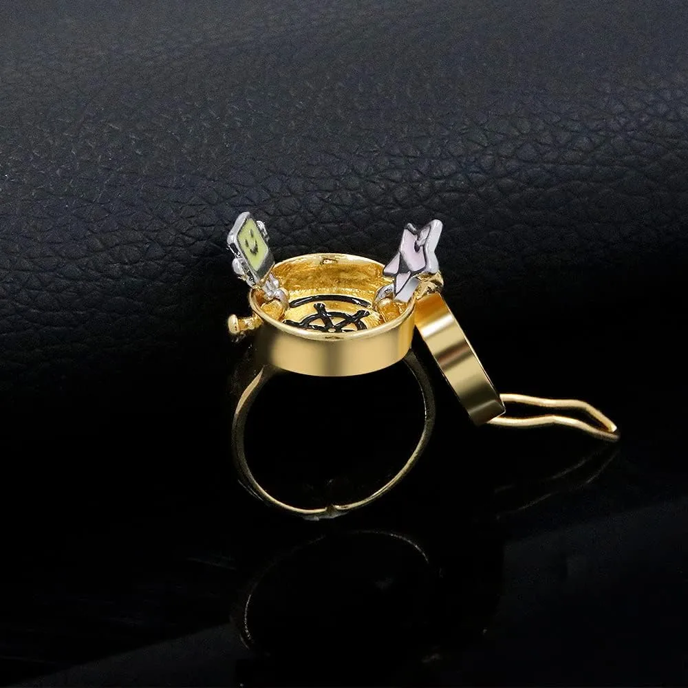 COLORFUL BLING Adjustable Cute Couple Opening BFF Ring for 2/3 Best Friends Forever Gold Anime Matching Rings Friendship BFF Jewelry Gift for Women