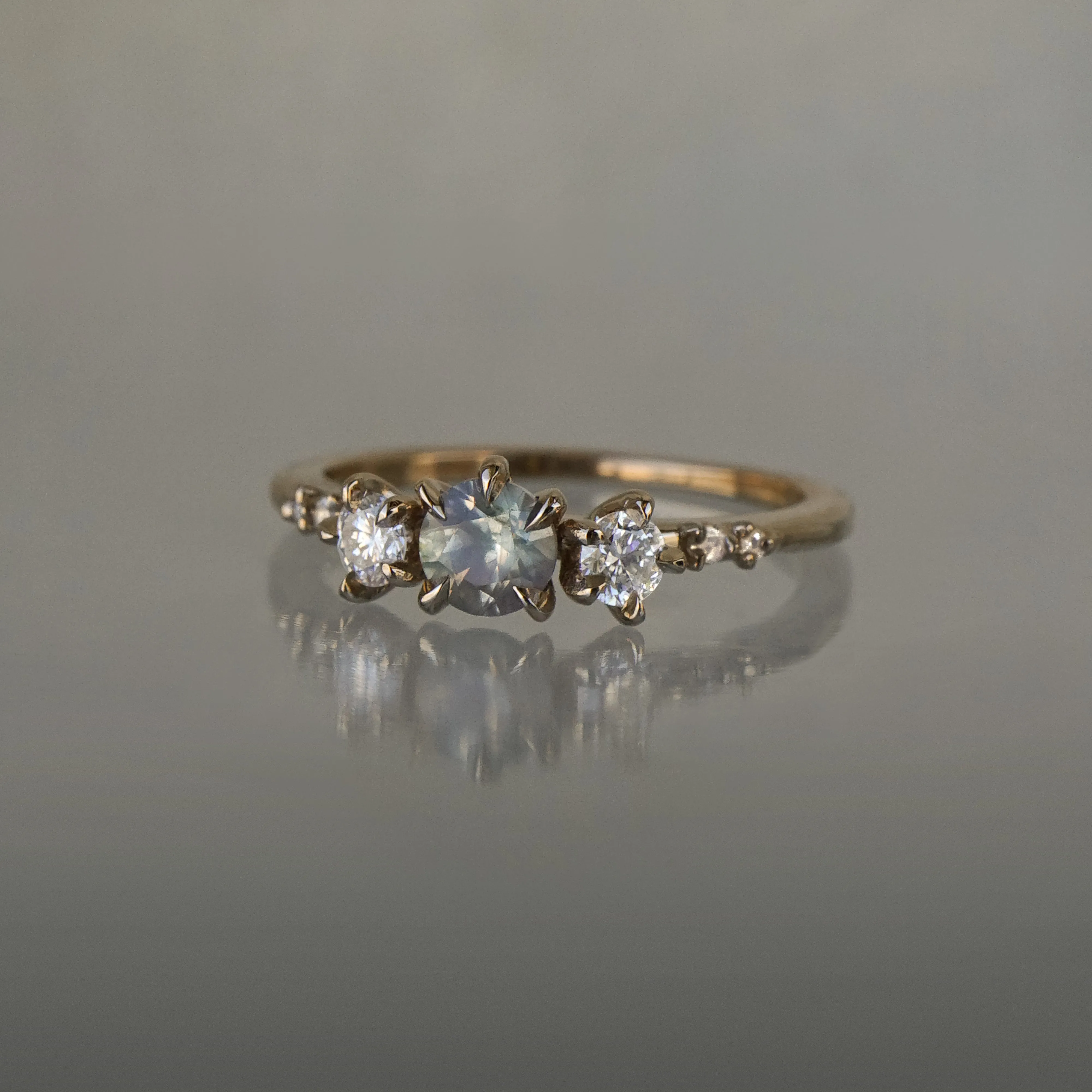 Colour Change Sapphire Wild Iris Ring