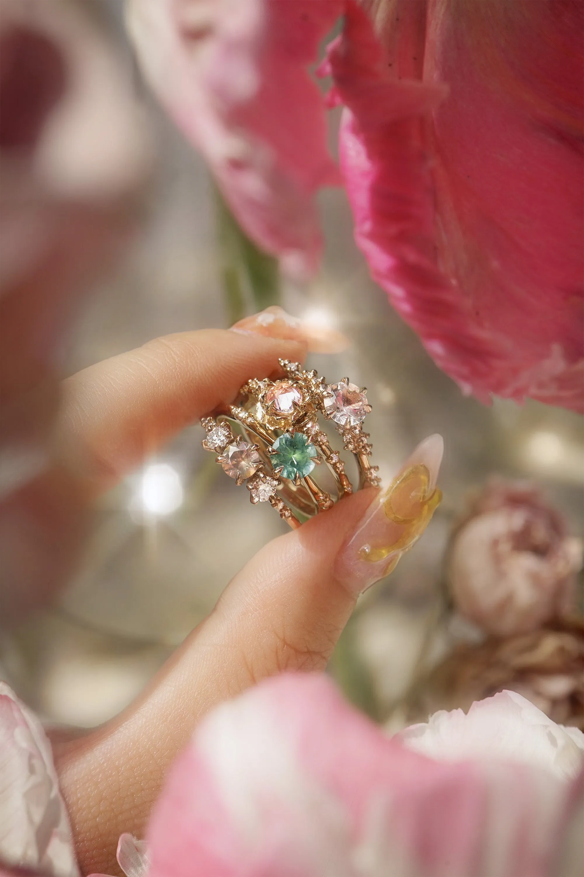 Colour Change Sapphire Wild Iris Ring