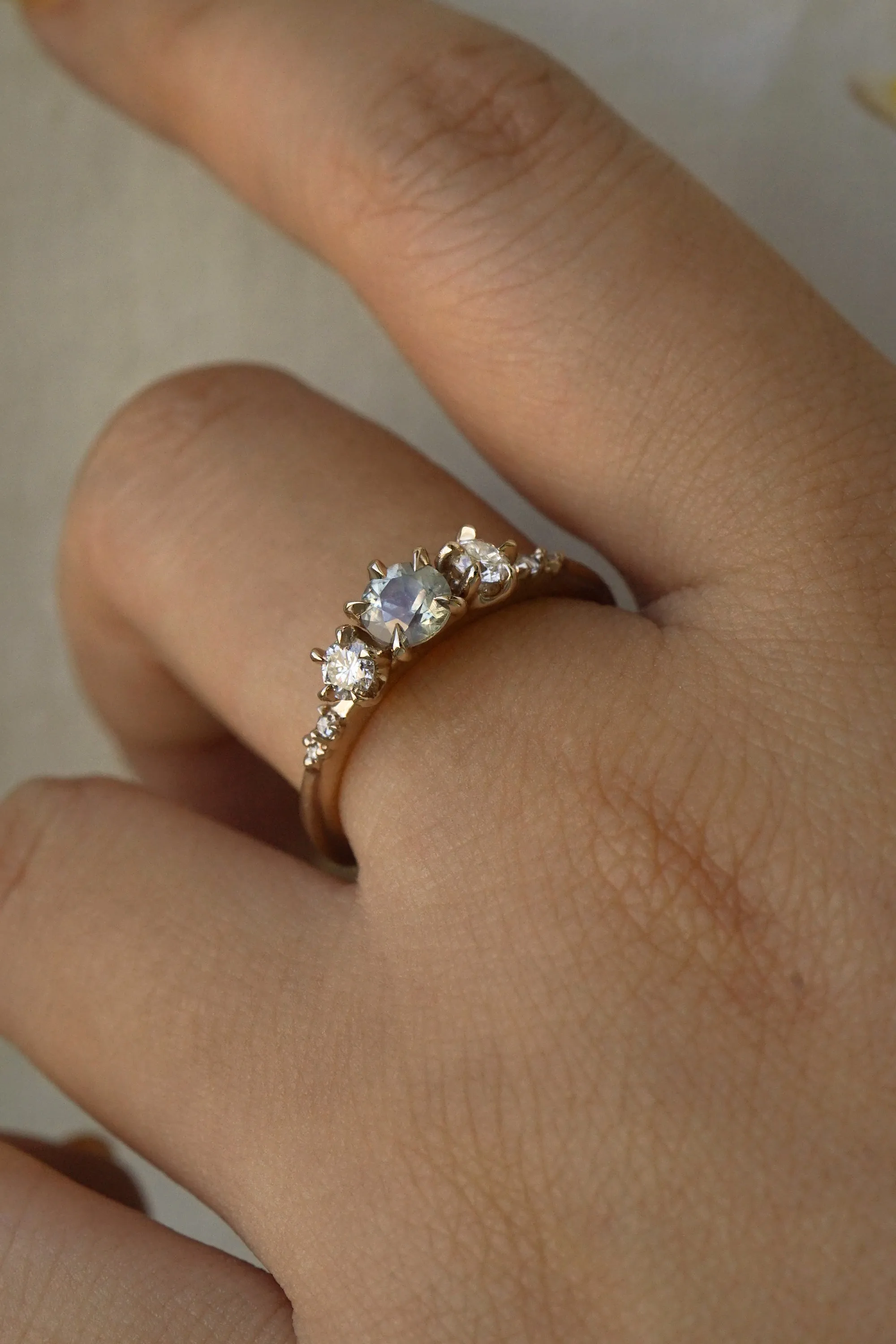 Colour Change Sapphire Wild Iris Ring