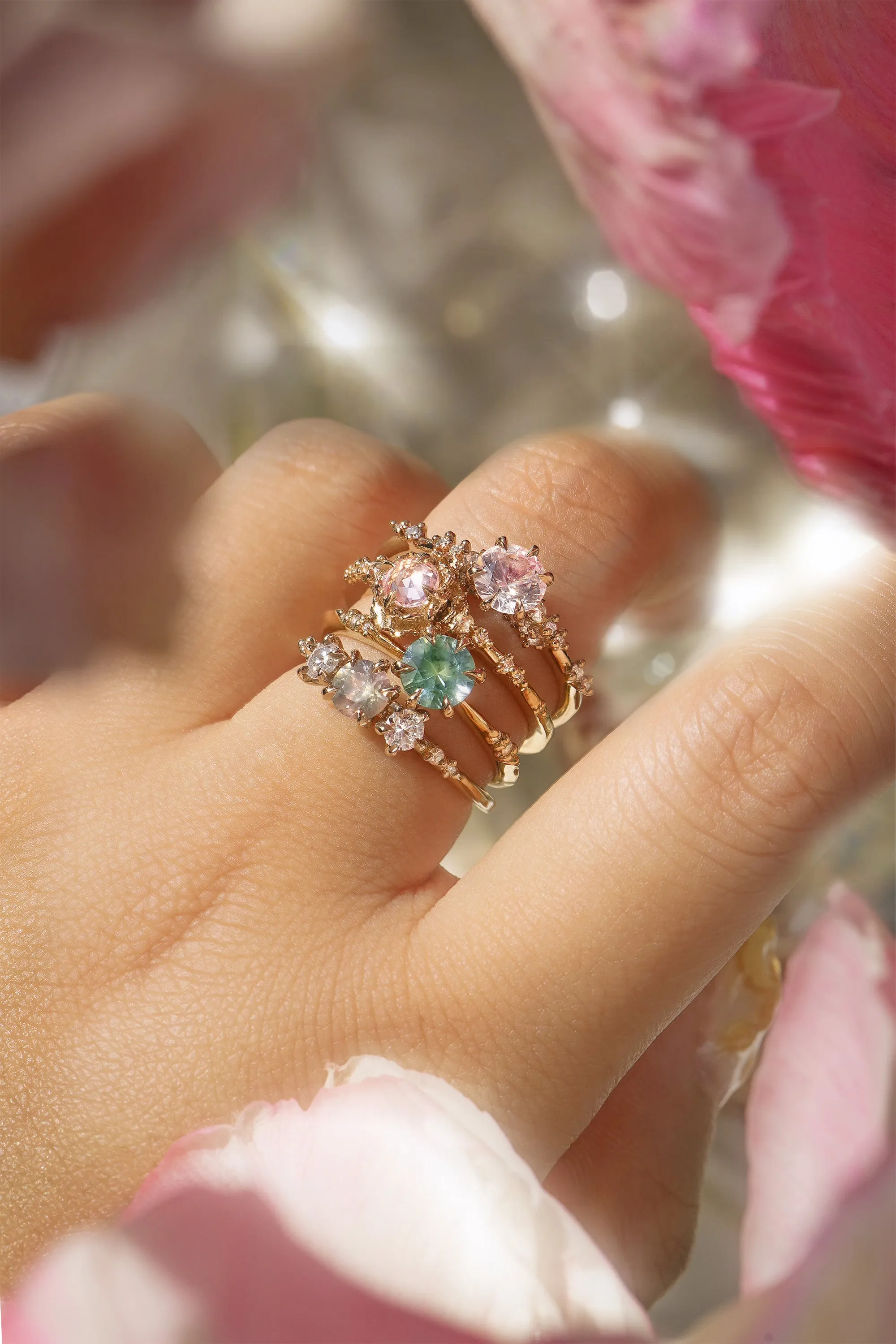 Colour Change Sapphire Wild Iris Ring