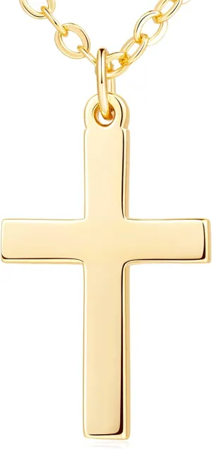 Cossa 14K Gold Cross Necklace for Women 14K Gold Necklace Dainty Small Cross Pendant Necklaces for Faith and Love