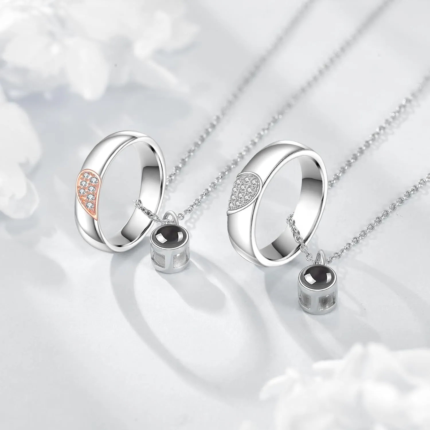 Couples BFF Matching Necklaces 925 Sterling Silver Cross/Yin Yang/Sun Moon/Mountain Wave Pendant Necklace Anniversary Birthday Gifts