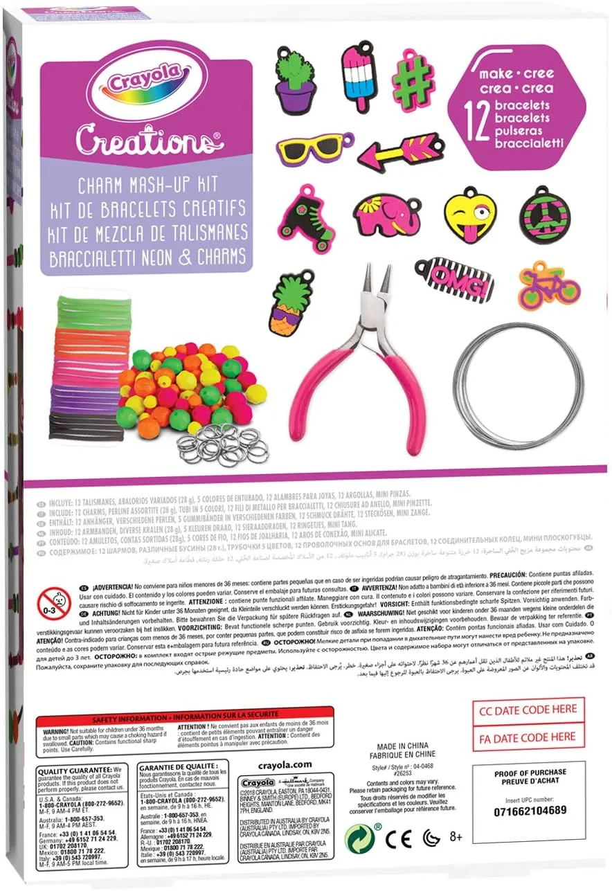 Crayola Creations Neon Charm Mash-Up Kit