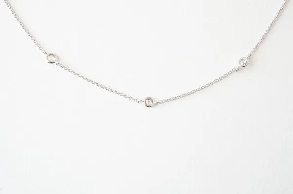Crystal Bezel Trio Necklace