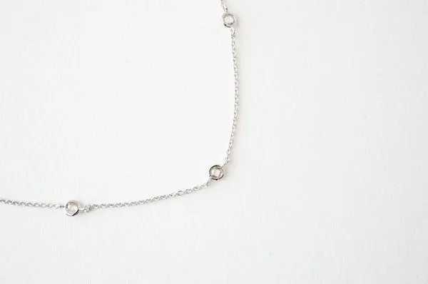 Crystal Bezel Trio Necklace