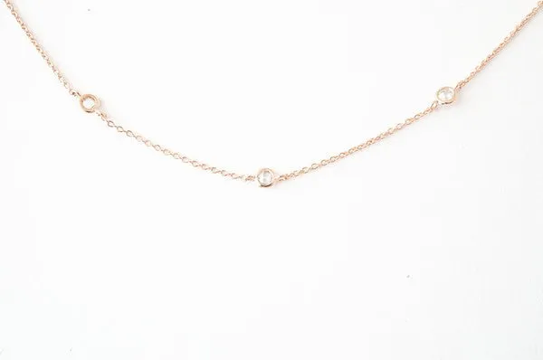 Crystal Bezel Trio Necklace