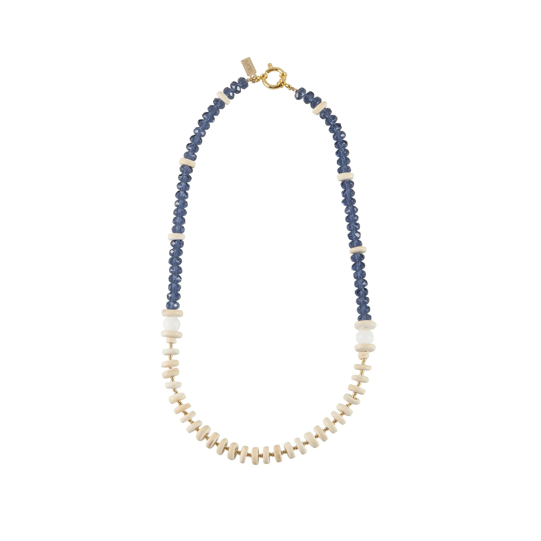 Crystal Origin Necklace - WHITE/IVORY/BLUE