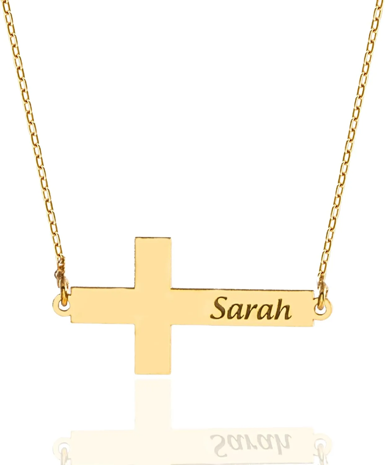 Custom Cross Name Necklace, Sterling Silver Jewelry for Women, Personalized Religious Nameplate Necklaces, Christian Gift For Her, Mothers Gifts