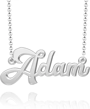 Custom Name Necklace Silver 925 Personalized Nameplate Pendant