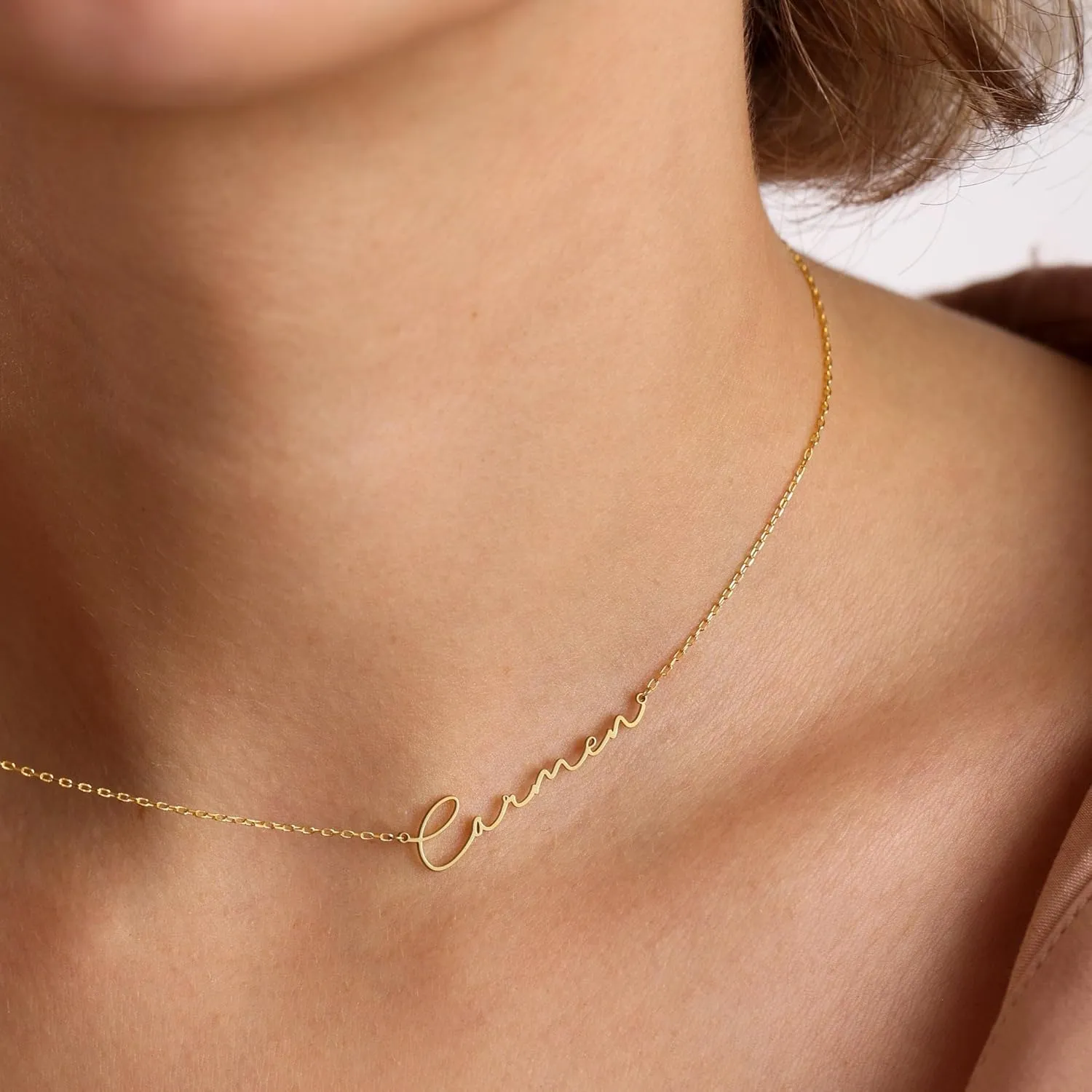 Custom Name Necklace, Sterling Silver Signature Necklace, Personalized Jewelry, Dainty Name Jewelry, Gift For Her, Christmas Gift