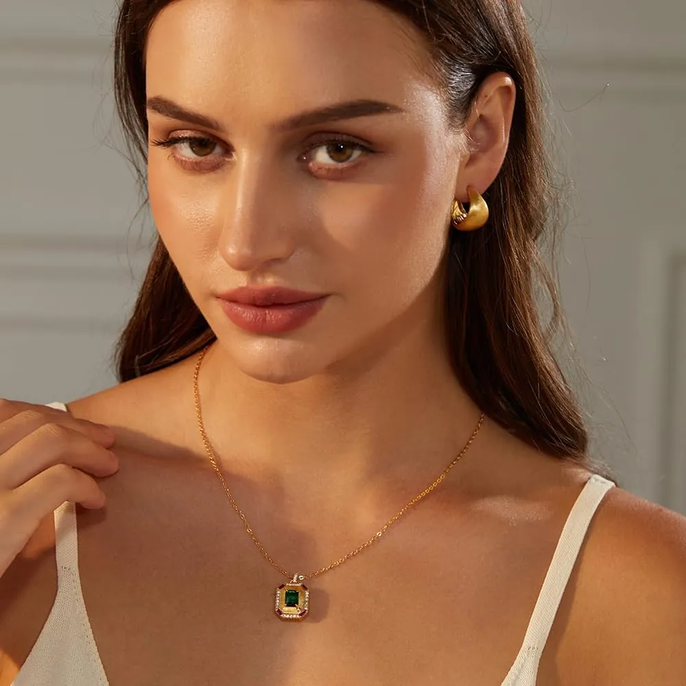 Dainty Layered Choker Necklace 18k gold Plated Y Pendant Commemorative coin Necklace Multilayer Bar Disc Necklace Adjustable Layering Choker Necklaces fashion jewelry for Women Girls
