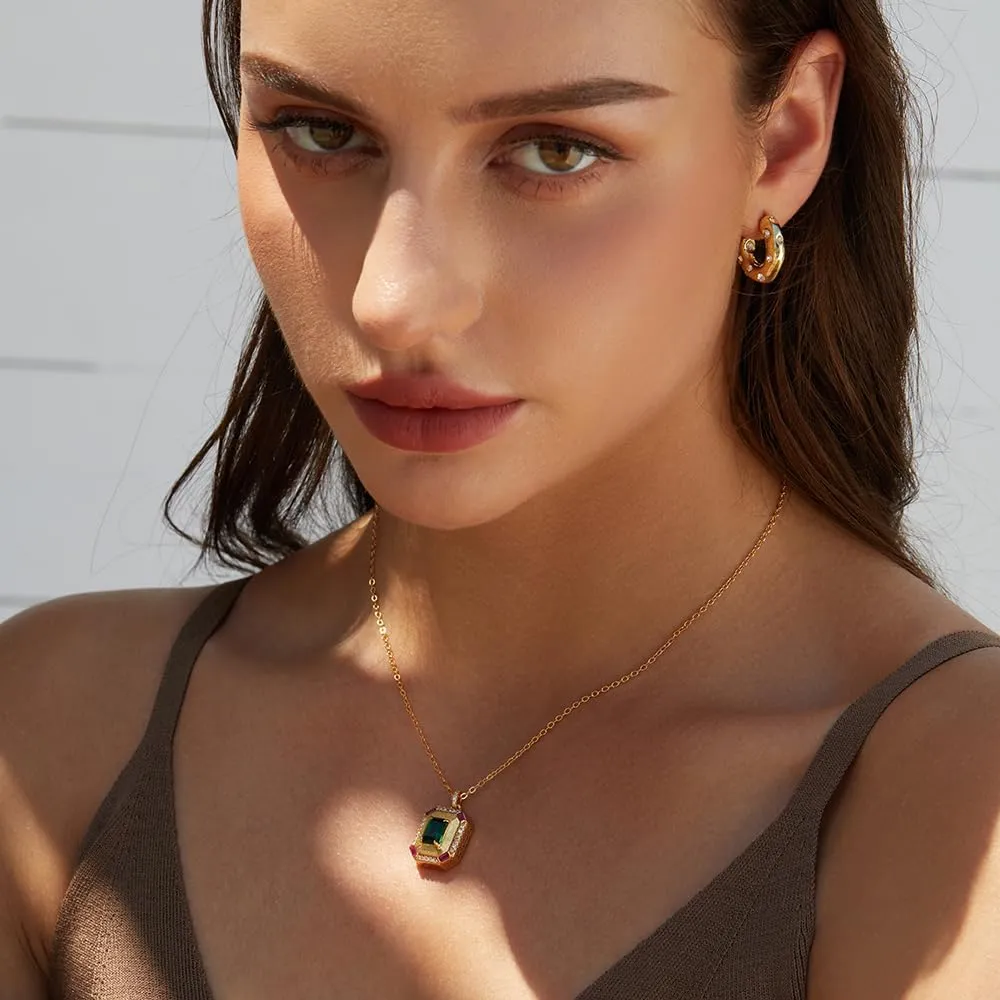 Dainty Layered Choker Necklace 18k gold Plated Y Pendant Commemorative coin Necklace Multilayer Bar Disc Necklace Adjustable Layering Choker Necklaces fashion jewelry for Women Girls