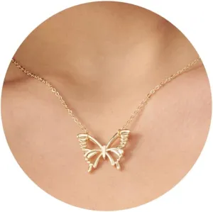 Dainty Necklace for Women, 14K Gold Plated Elephant Bee Cat Dog Bear Moon and Star Necklace Dragonfly Cute Sun Rainbow Necklaces Simple Flower Gold Evil Eye Leaf Necklace