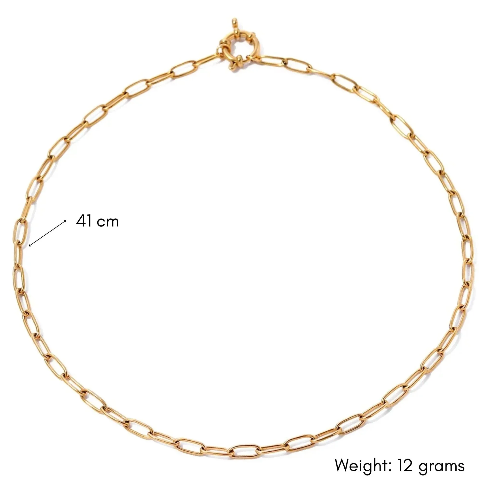 Dainty paperclip necklace