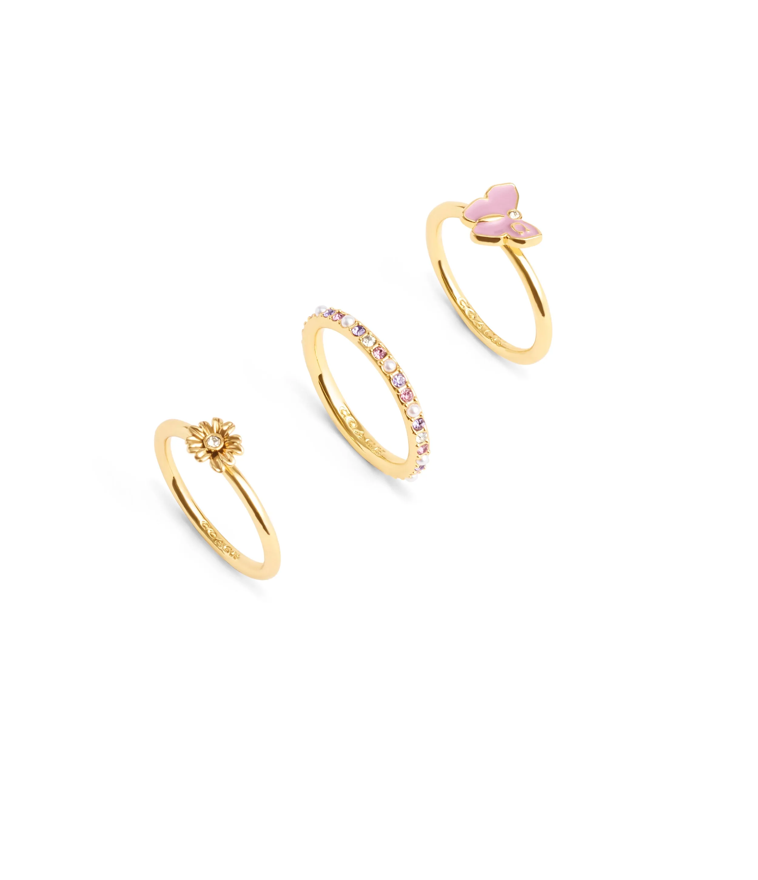 Daisy Butterfly Ring Set
