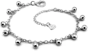 Delicate Women 925 Sterling Silver Ankle Bracelets Cute Bell Chain Beach Anklet Bracelet Boho Adjustable Size Anklet Jewelry Gift for her