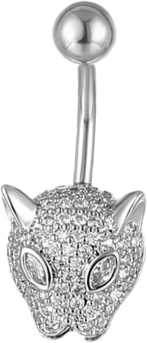 Didiseaon Chic Stainless Steel Navel Ring Zircon Stones Belly Button Piercing Jewelry for Women