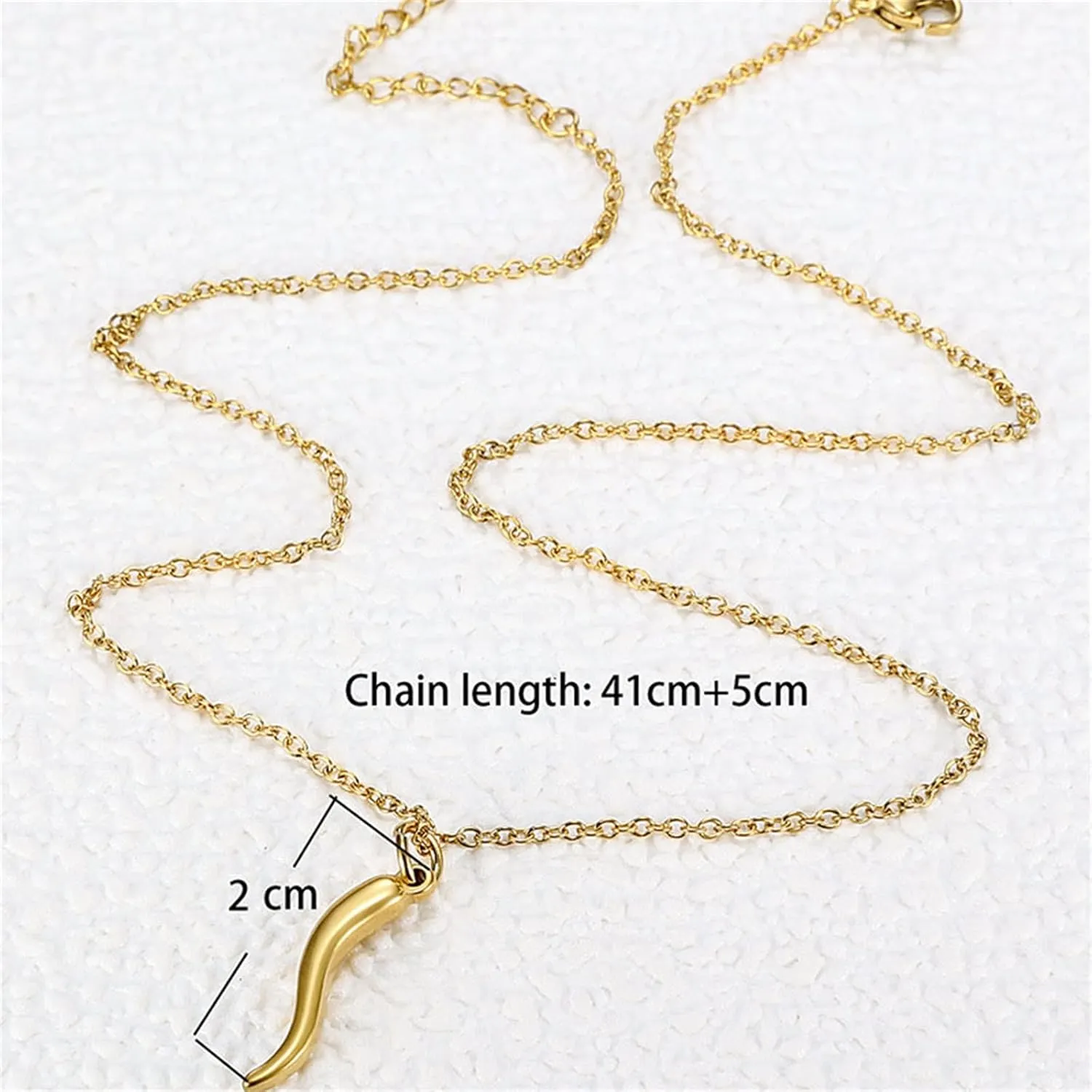 Dreuyet Italian Horn Hoop Earrings and Necklace for Women Dainty Enamel Red Chili Pepper Shaped Horn Pendant Chain Necklace Talisman Protection Jewelry Lucky Amulet Cornicello Charm Necklaces