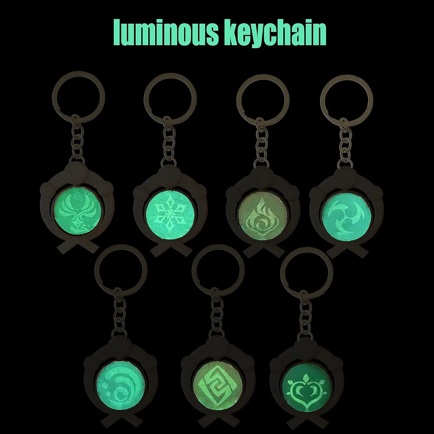 DS Impact Vision Keychain God's Eye Inazuma Luminous Keyring