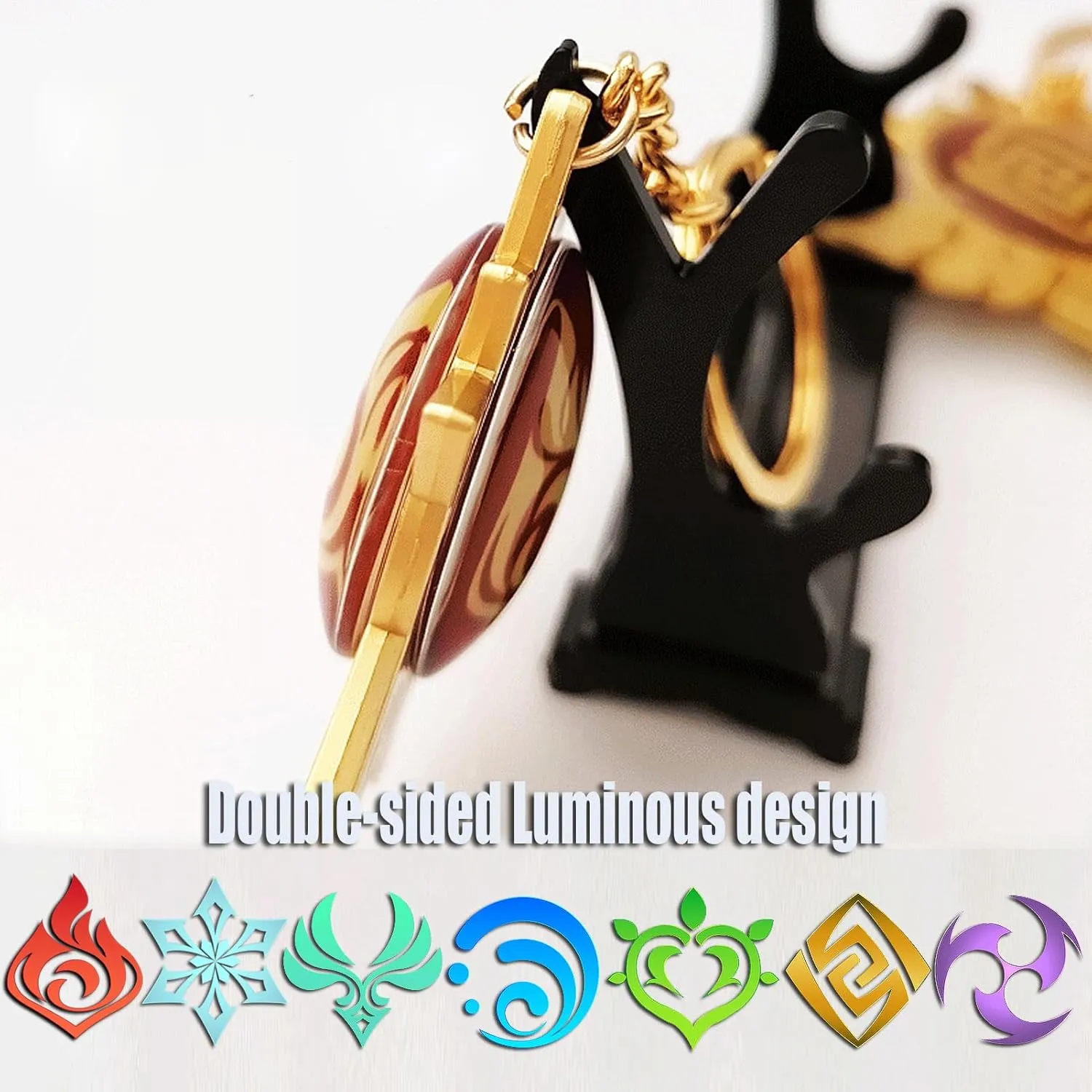 DS Impact Vision Keychain God's Eye Inazuma Luminous Keyring