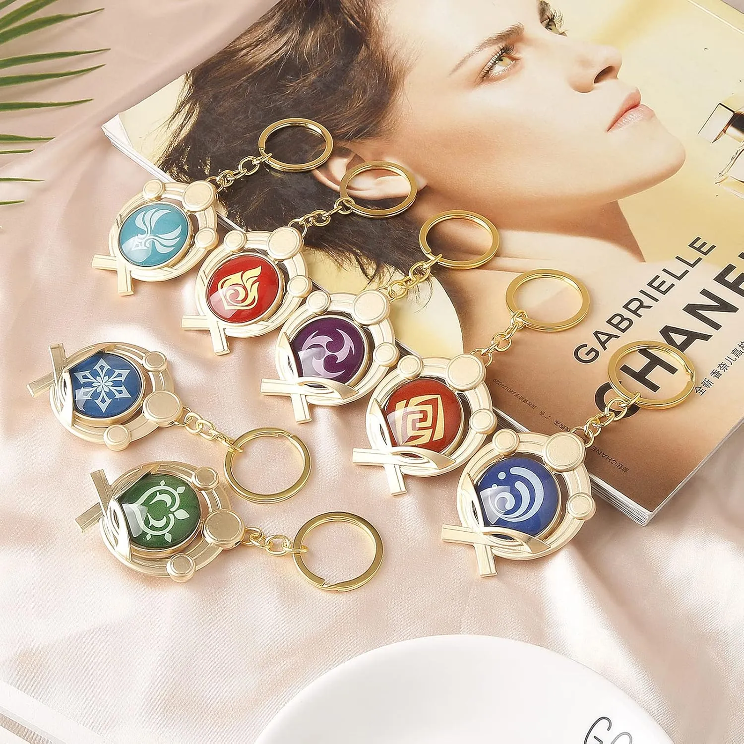 DS Impact Vision Keychain God's Eye Inazuma Luminous Keyring