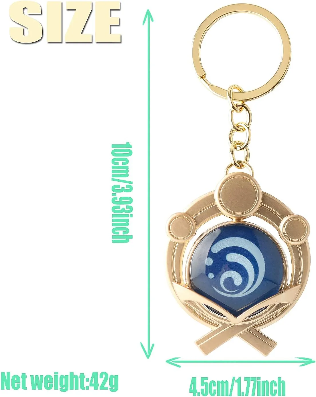 DS Impact Vision Keychain God's Eye Inazuma Luminous Keyring