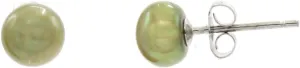 Dyed Cultured Freshwater (6-6.5mm) Pearl Sterling Silver Stud Earrings