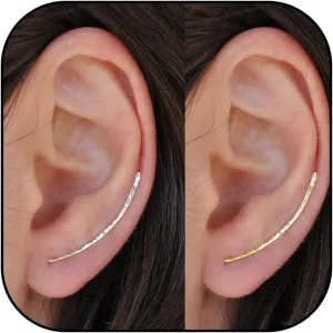 Ear Crawler Earrings for Women Ear Jewelry Ear Cuffs Climber Earring Gold Minimalist Ear Climbers Silver Earring With Birthday Gift