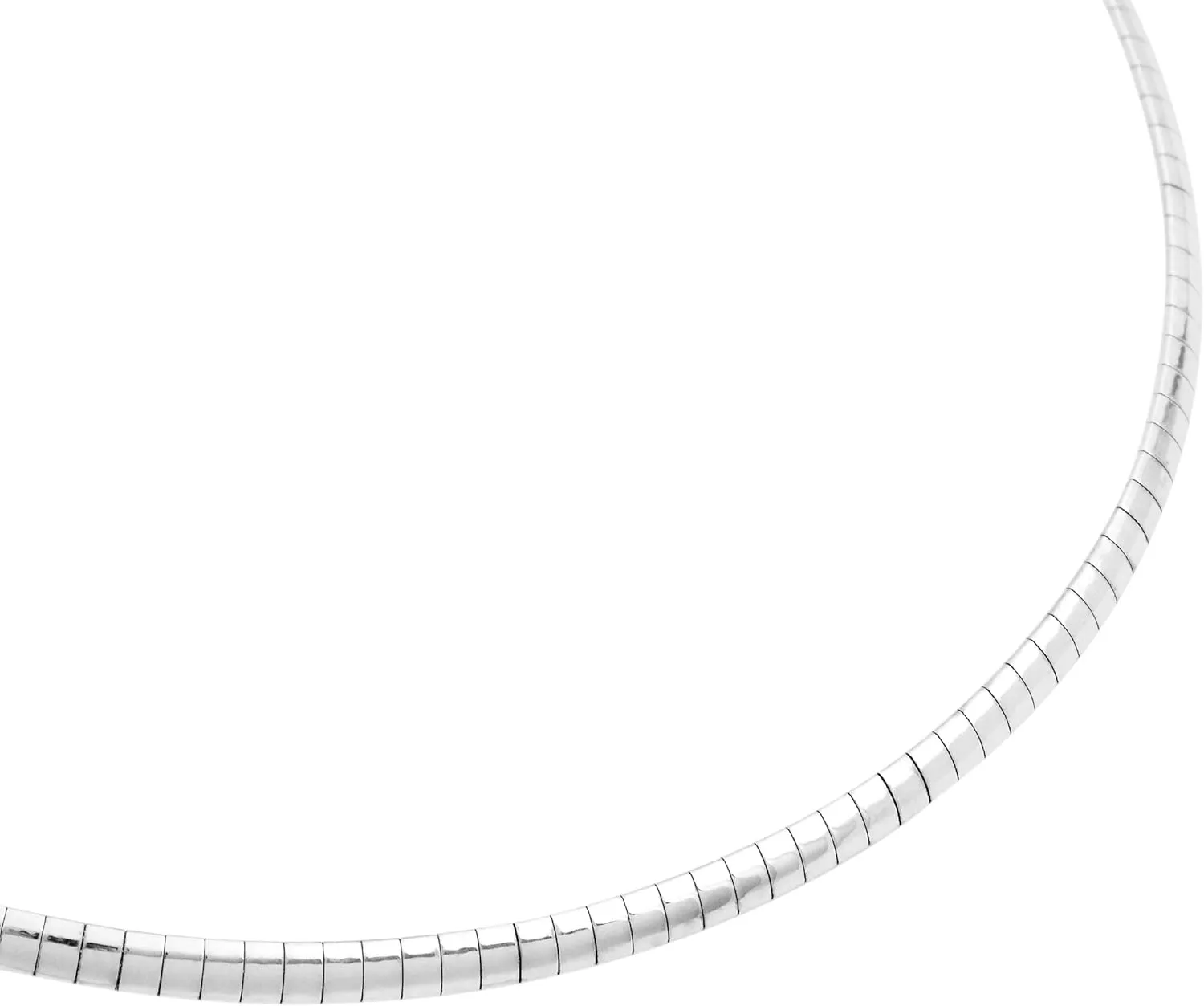 Edforce Stainless Steel Italian Omega Chain Necklace