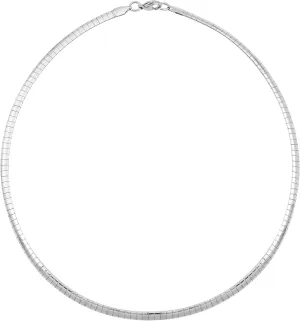 Edforce Stainless Steel Italian Omega Chain Necklace