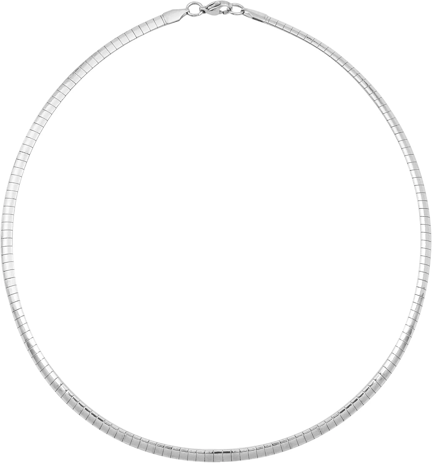 Edforce Stainless Steel Italian Omega Chain Necklace