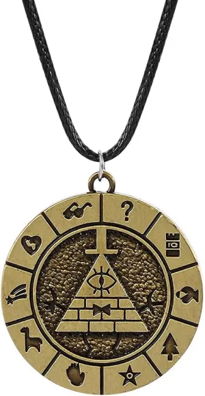 EIKOU Gravity Falls Dipper's Bill Cipher Necklace Pyramid Pendant Cosplay Costume Accessories