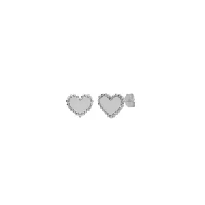Eleanor Heart Studs Silver