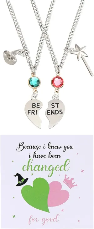 Elphaba Galinda Friendship Matching Bracelets - Rhinestone Crown Witch Hat Matching Bracelets - BFF Couples Accessories Christmas Valentine's Day Gifts for Fans Party Dress Decor