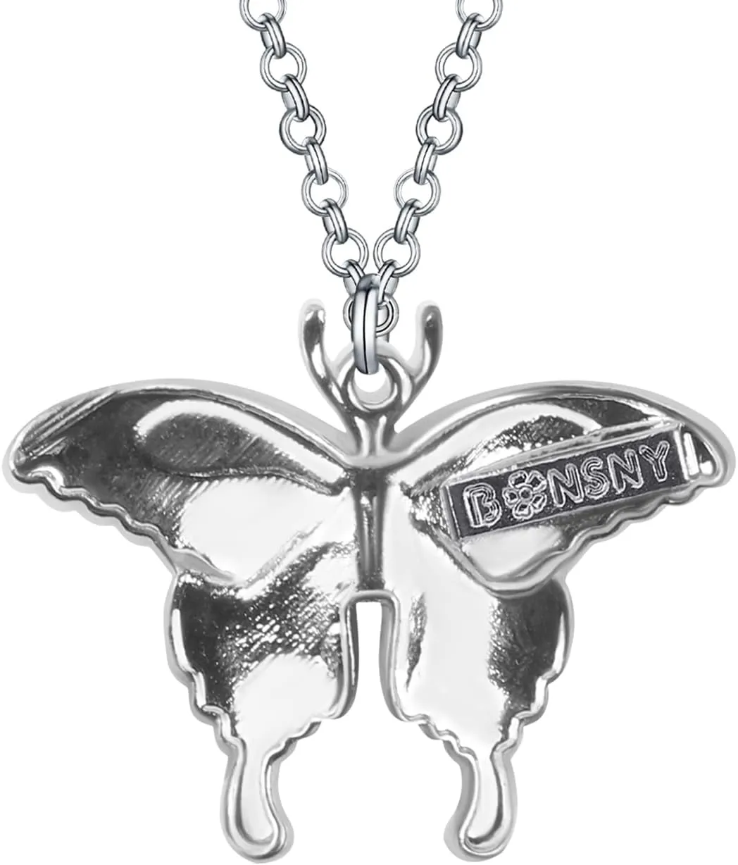 Enamel Alloy Butterfly Necklaces Pendant Colorful Necklace for Women Insect Animal Charms Summer Jewelry Gifts